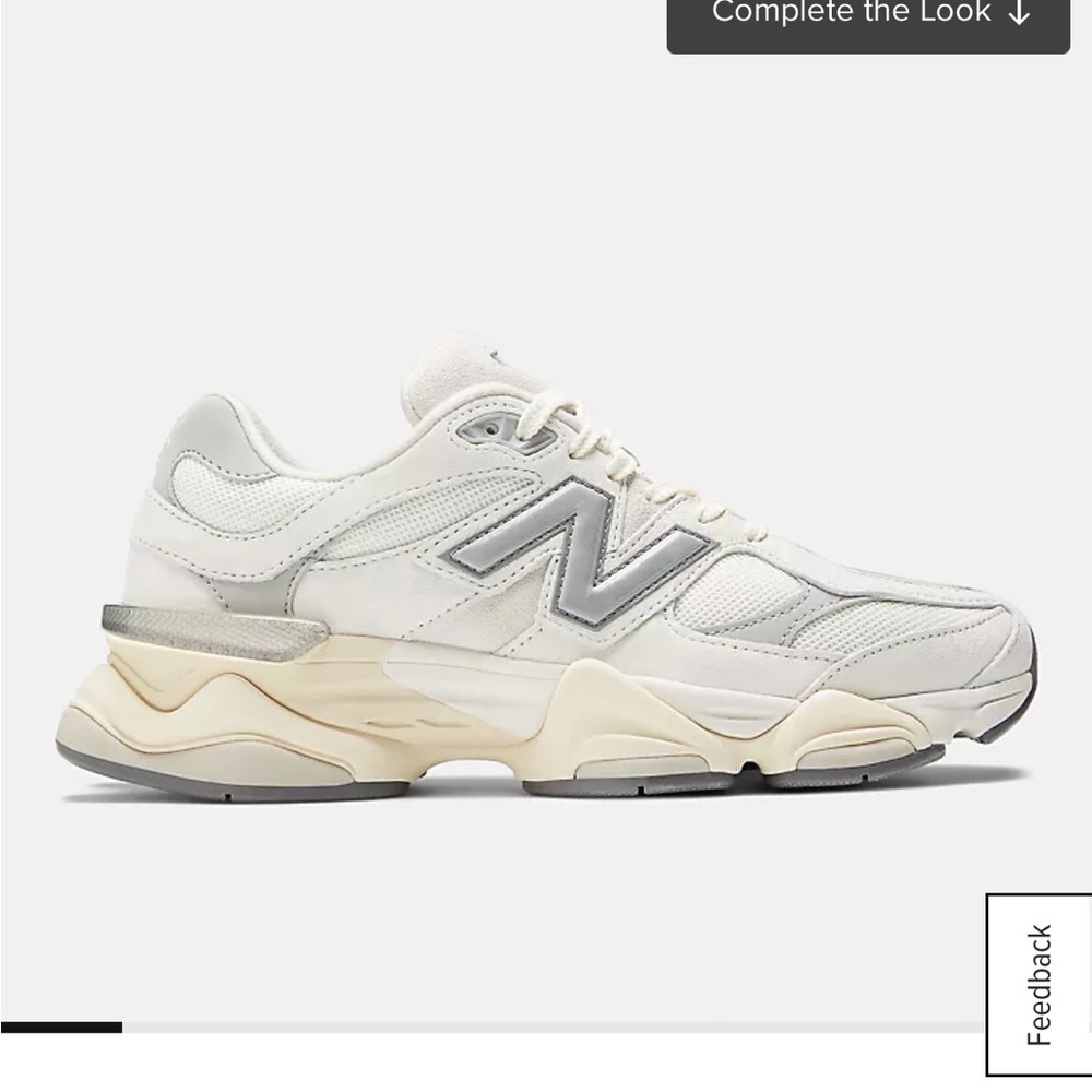New Balance White and Gray Athletic Sneakers
